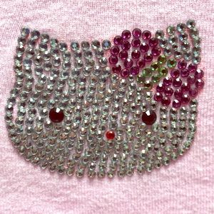 Swarovski crystal Hello Kitty long sleeve top!